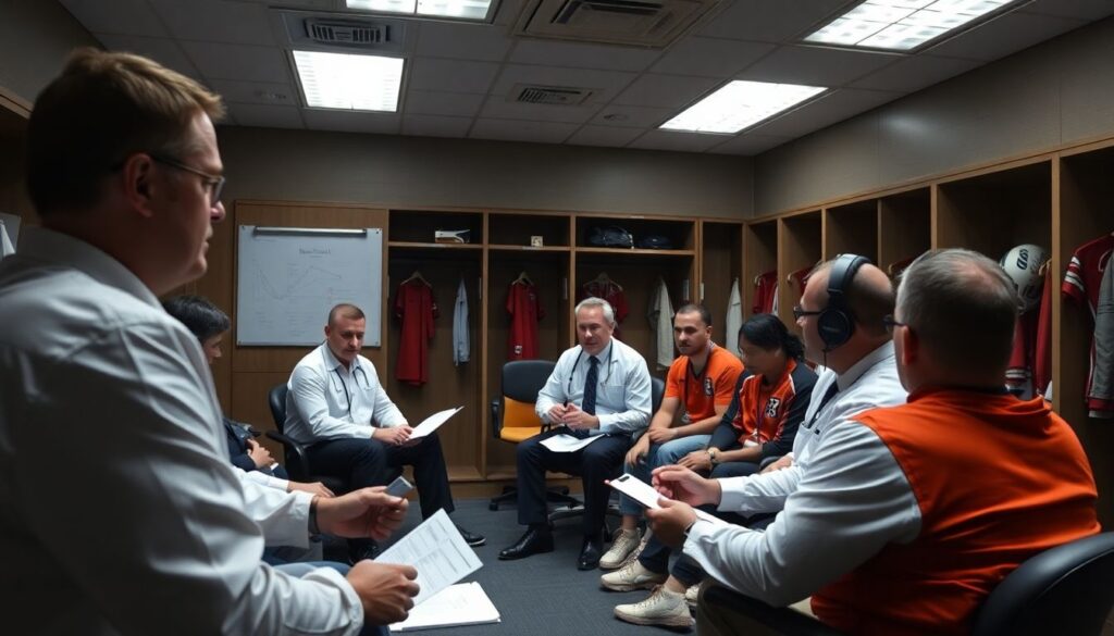 Работа тренерского штаба 